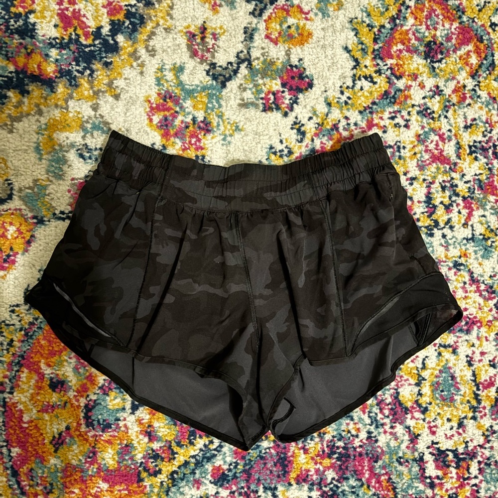 lululemon athletica Black Camouflage Athletic Shorts
